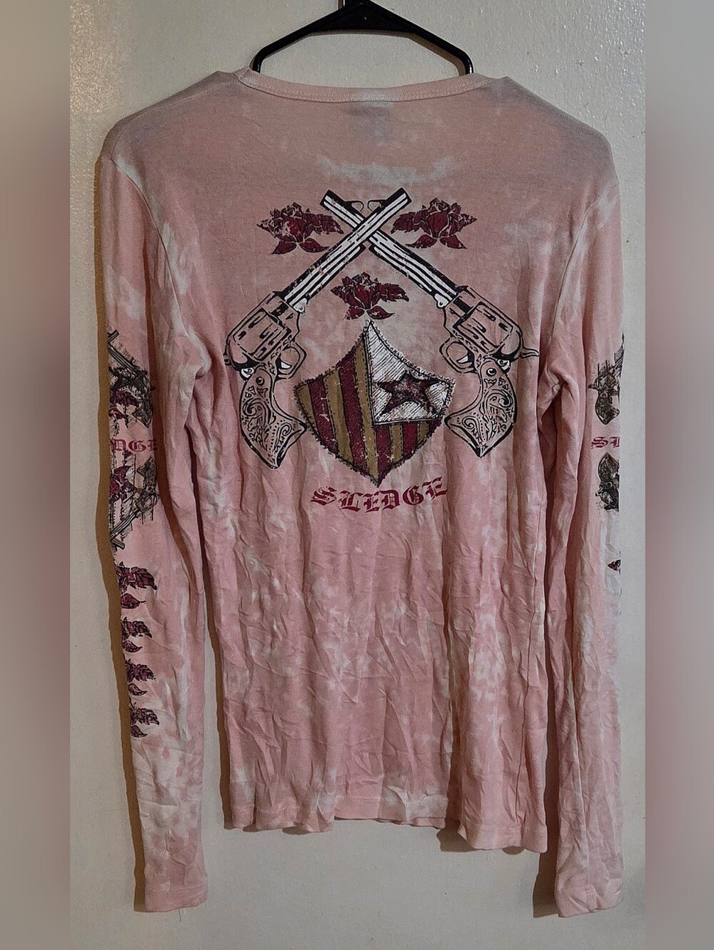 Y2K Sledge Vintage Deadstock Grunge Tie Dye Long Sleeve Size XL (Fits M/L) Nwot